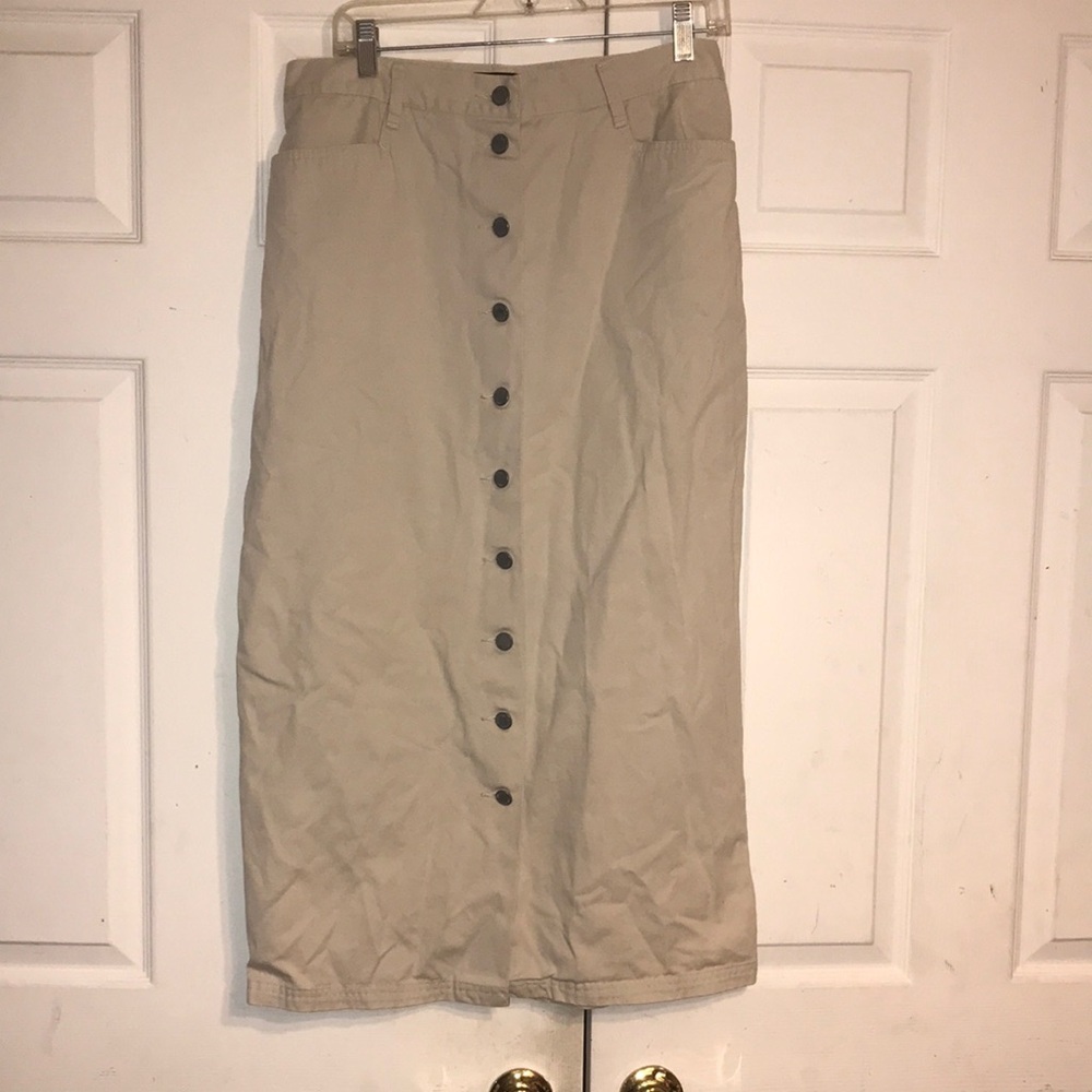 Women’s NY&Co Button-Front Khaki Skirt